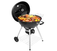 TEENO Barbecue Charbon de Bois 21 Inch Compact Kettle Round XXXL Grande Taille Ronde Portable Amovible Convient à 10-20 Personnes 105.5x71x83cm