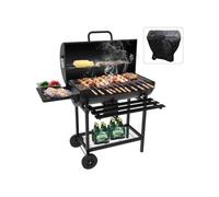 Teeno Barbecue Charbon de Bois avec Grille de Cuisson XXL avec Deux Étagères, Évent Réglable, Barbecue Boule Portable avec Housse