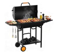 Teeno Barbecue XXL avec grille,Barbecue au Charbon de Bois Double Face