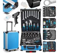 TEENO Boite à Outils 1000 Pièces, Outil Multifonction avec Valise Aluminium et Poignée