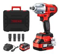 TEENO hocs 20V Brushless Lithium-Ion Batteries 4.0Ah 4 Douilles à Chocs 600N.m (une batterie)