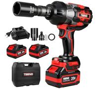 TEENO hocs Sans Fil Brushless 3/4" - 1600N·m 3/4", 2x Batteries 4.0Ah + Coffret Rigide, Adaptateur 3/4"-1/2", Douille 34mm, pour Entretien Poids Lourds, Camionnette