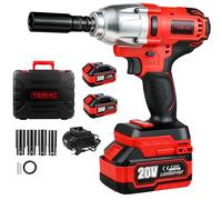 TEENO hocs Sans Fil Brushless, Couple Maximal 600 Nm, avec Coffret, Mandrin 1/2" (13 mm), 4 Ugelli Inclus, pour Usage Automobile Intensif, Grands Travaux sur Chantier et Projets de Bricolage