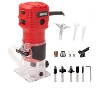 TEENO défonceuse affleureuse 800W 15000-32000rpm, housse anti-poussière, 5 fraises 1/4"