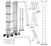 TEENO Échelle télescopique 7-en-1 5,8 m - aluminium aéronautique, 150 kg, antidérapante, verrouillage multi-angle