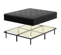 TEENO Ensemble 140x190 cm Matelas à ressorts +Sommier à Lattes sur Pieds