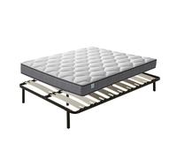 TEENO Ensemble Matelas à ressorts + Sommier avec lattes larges 140x190cm