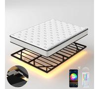 Teeno Ensemble matelas en mousse 140x190 cm + sommier LED