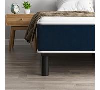 TEENO Ensemble Matelas et Sommier 140x190cm, Matelas en Mousse A Mémoire et Robuste Cadre de lit en Fer avec 9 Pieds, épaisseur 15cm,7 Zones Parfaitement logé