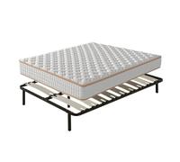TEENO Ensemble matelas mousse + sommier à lattes 160x200 cm, épaisseur du matelas 18 cm