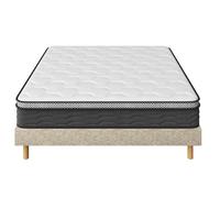 TEENO Ensemble Matelas Ressorts 140x190 cm Epaisseur 30 cm + Sommier Déco