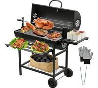 TEENO Grill XXL à Charbon de Bois avec Couvercle