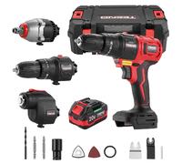TEENO kit combiné 20V 3en1 bois : perceuse hocs + outil oscillant, batterie 3Ah