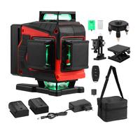 TEENO Laser Niveau 360° Vert Autonivelant - 4D 16L - Rechargeable avec Trépied