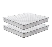 TEENO Lot de 2 Matelas 140x190 CM Luxe Mousse à mémoire Gel Mousse HR Confort Équilibré