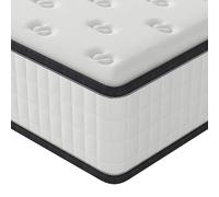 DEWINNER Matelas Mousse à Mémoire 90x190 cm + Sommier Tapissier, Épaisseur 21 cm
