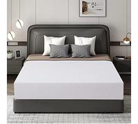 TEENO Matelas 160 x 200 CM Luxe Mousse a mémoire Foam Epaisseur 26 Gel Blanc