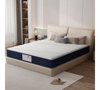 TEENO Matelas 90x190 en Mousse et Ressorts 22 cm d'épaisseur,7 Zones de Confort, résistant et Durable, Support à Haute résilience, Respirant