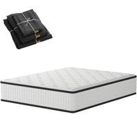 TEENO Matelas 90x190,et Parure de lit 4 pièces,Mousse 16 cm et Mousse A Mémoire Matelas,Parfait Soutien Haute Resilience Ultra Respirante,réversible à Deux Faces