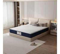 TEENO Matelas à Ressorts 160x200, 22 cm d'épaisseur, Mousse à mémoire de Forme, 7 Zones de Confort, résistant et Durable, Support à Haute résilience, Respirant (Épaisseur 22, Matelas-160x200cm)
