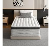 TEENO Matelas Hybride 90x200x25 cm Mousse à mémoire de Forme - Ressorts Ensachés - Hypoallergénique Anti-Pilling