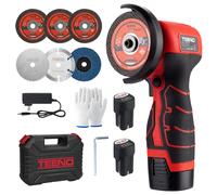 TEENO meuleuse angle 19500rpm, disqueuse sans fil 76mm, 2x2000mAh, 6 disques