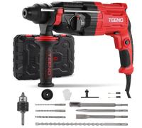 TEENO Perceuse à percussion filaire SDS Plus de 950 W, vitesse de rotation 0-1150