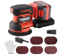 TEENO Ponceuse Orbitale Sans Fil 20V, Ponceuse Excentrique 125mm 6000-12000 tr/min