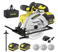 TEENO Scie Circulaire Sans Fil,Scie Circulaire Pour le Bois 4000RPM,4,0Ah