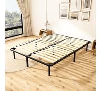TEENO Sommier 140x190 | Sommiers à Lattes avec 7 Pieds pour Adulte | 2 x 16 Lattes | Hauteur 29cm | Cadre de Lit 140x190 avec Sommier | Lit Deux Place