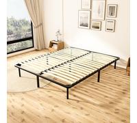 TEENO Sommier 160x200 | Sommiers à Lattes avec 9 Pieds | 2 x 18 Lattes | Hauteur 29cm | Cadre de Lit 160x200 avec Sommier | Idéal pour Matelas Double