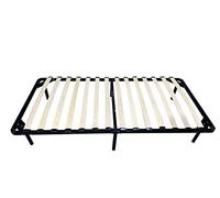 TEENO Sommier 90x190 CM - Cadre de lit a Lattes Renforcé et Soutien Réglable - Sommier à Lattes avec 4 Pieds (90x190p)