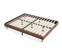 TEENO Sommier Tapissier 160x200 cm Marron | 9 Pieds | Sommier 160x200 cm Adaptable Repos/Travail à Domicile | Idéal pour Chambre Master