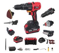 TEENO TEENO kit combiné 20V 6 en 1, perceuse, scie sabre, tronçonneuse hocs