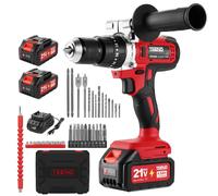 TEENO Tournevis sans fil 21V, batterie 4.0Ah, 90 Nm, réglage de couple 20+3, mandrin 13mm
