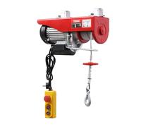 TEENO Treuil à Câble Électrique 600 kg Palan Électrique 1200 W 10 m/min，Surcharge Ascenseur Treuil électrique 220V, Hauteur de Levage Câble 12 m ，Moteur pour Garages Entrepôts Usines (300/600kg)