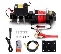 TEENO Treuil électrique 12V, câble de treuil 4500lb/2041kg, câble en nylon