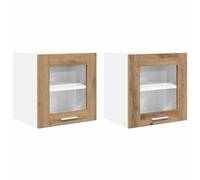 Teenpull Armoire Suspendue Riga en Bois d'ingénierie chêne Artisanal 40 x 31 x 40 cm 2 pcs Meuble de Cuisine Moderne avec Grande capacité de Rangement pour Cuisine contemporaine