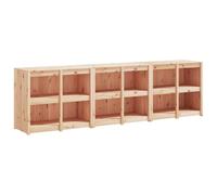 Teenpull Armoires de Cuisine d'extérieur MEPPEL 3 pcs Bois de pin Massif Naturel 106x55x92 cm Rangement spacieux Buffet Cabinet pour Cuisine Jardin Robuste et modulable
