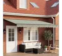 Teenpull Auvent électrique extensible 4,5 x 3,5 m avec protection UV et protection contre la pluie, bras articulé et store latéral pour terrasse, balcon, jardin, avec télécommande et manivelle