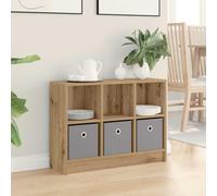 Teenpull Buffet avec tiroirs en chêne artisanal, 73,5 x 22,5 x 53,5 cm, espace de rangement, commode basse pour salon, couloir, bureau, design moderne et étagère pratique