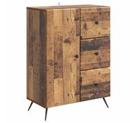 Teenpull Buffet en bois vieilli 66 x 34,5 x 90 cm avec tiroir, porte, étagère et beaucoup d'espace de rangement pour salon, salle à manger, bureau, rangement moderne, étagère et décoration