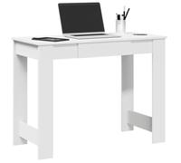 Teenpull Bureau Blanc en Bois d'ingénierie 100x45x75 cm avec Grand Espace de Rangement, Bureau d'ordinateur Polyvalent pour Bureau à Domicile, Bureau de Jeu et Espace de Travail organisé