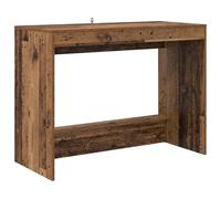 Teenpull Bureau de lit en bois vieilli 100 x 45 x 75 cm Table de travail compacte pour bureau à domicile, chambre à coucher, bureau avec surface stable et design moderne