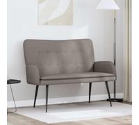 Teenpull Canapé 2 places en tissu taupe, 115 x 61 x 87 cm, mobilier rembourré avec mousse, cadre en métal en bois, 2 places pour salon, chambre d'amis