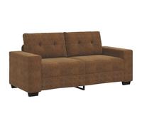 Teenpull Canapé 2 places marron en cuir synthétique 140 cm, loveseat rembourré avec coussin d'assise en mousse, cadre en contreplaqué en acier, 181 x 77 x 82 cm, pour salon, chambre d'amis, chambre