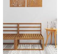 Teenpull Canapé central d'extérieur en acacia massif naturel 79 x 83 x 73 cm, canapé de jardin résistant aux intempéries, module pour salon, terrasse, balcon et extérieur, peu encombrant et extensible