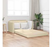 Teenpull Canapé-lit 110 cm en tissu crème, meuble rembourré avec fonction de sommeil, fonction allongée et fonction relaxation, pour salon, chambre d'amis, chambre d'adolescent, lit d'invité, 110 kg