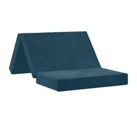 Teenpull Canapé-lit pliant en polyester doux - 80 x 67 x 45 cm - Bleu - Matelas convertible avec surface de couchage respirante - Idéal pour chambre d'amis et salon - Réversible et peu encombrant