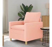 Teenpull Canapé rose en tissu avec cadre en métal, 76 x 81 x 87,5 cm, dossier rembourré, housse amovible, pour salon, chambre d'amis, appartement moderne, 1 place